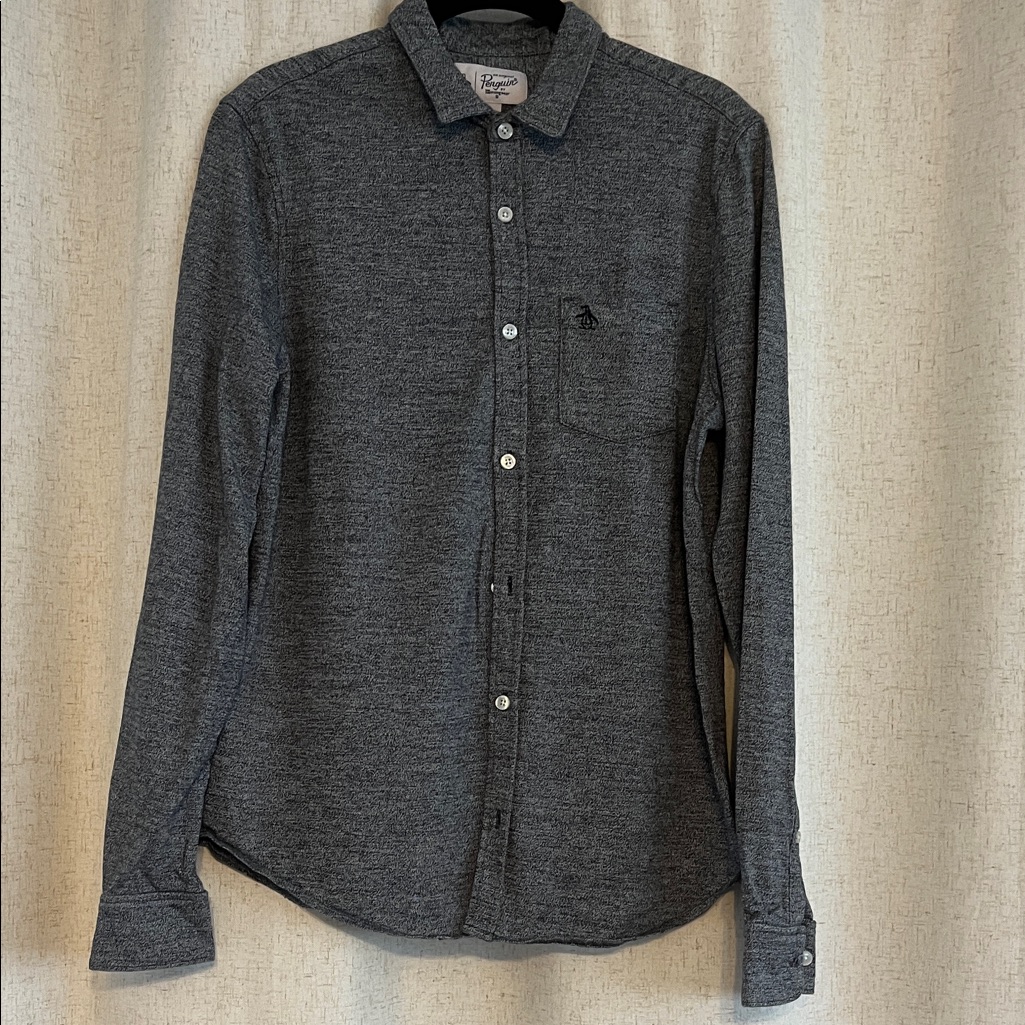 Penguin Original Munsingwear Button Up Men's M Blue Heritage